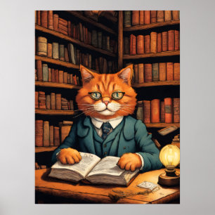 Bibliothekskatze #7 Poster
