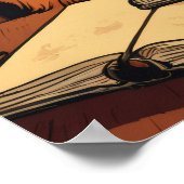 Bibliothekskatze #8 Poster (Ecke)