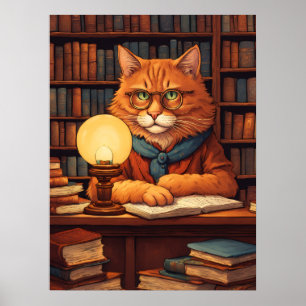 Bibliothekskatze #9 Poster