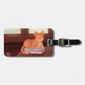 Bibliothekskatze Gepäckanhänger (Vorderseite horizontal)