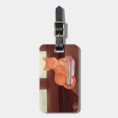 Bibliothekskatze Gepäckanhänger (Vorderseite vertikal)