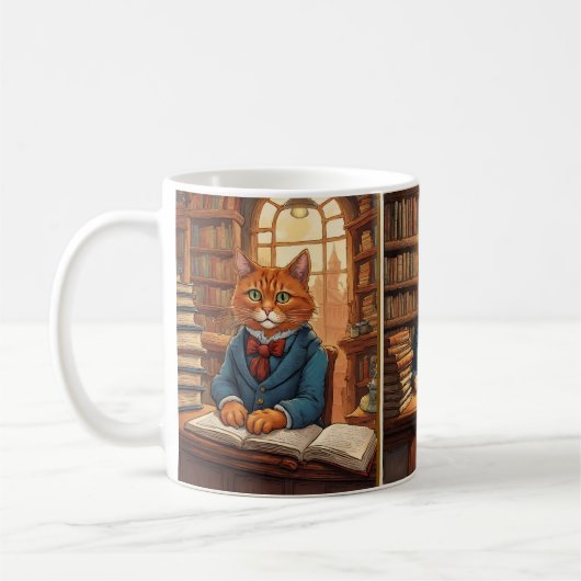 Bibliothekskatze Kaffeetasse (Links)
