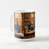 Bibliothekskatze Kaffeetasse (Vorderseite Links)