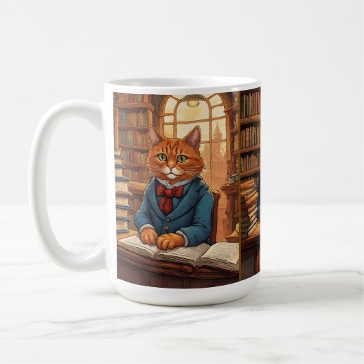 Bibliothekskatze Kaffeetasse (Links)