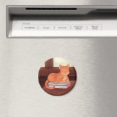 Bibliothekskatze Magnet (In Situ (Geschirrspüler))