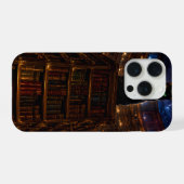 "Bibliothekskatze Mitternacht iPhone Hülle (Rückseite (Horizontal))