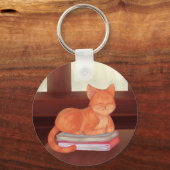 Bibliothekskatze Schlüsselanhänger (Vorderseite)