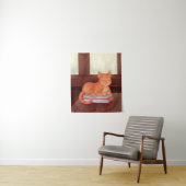 Bibliothekskatze Wandteppich (Beispiel)