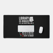 Bibliothekskräfte sind wie Weihnachtslicht Schreibtischunterlage (Tastatur & Maus)