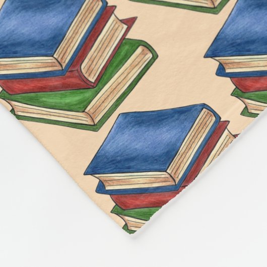 Bibliothekslehrer für Buchstapel Leser Bibliotheka Fleecedecke (Ecke)