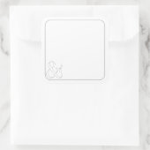 & Bibliotheksmarken | Geschenkanhänger | Nähorgani Quadratischer Aufkleber (Tasche)