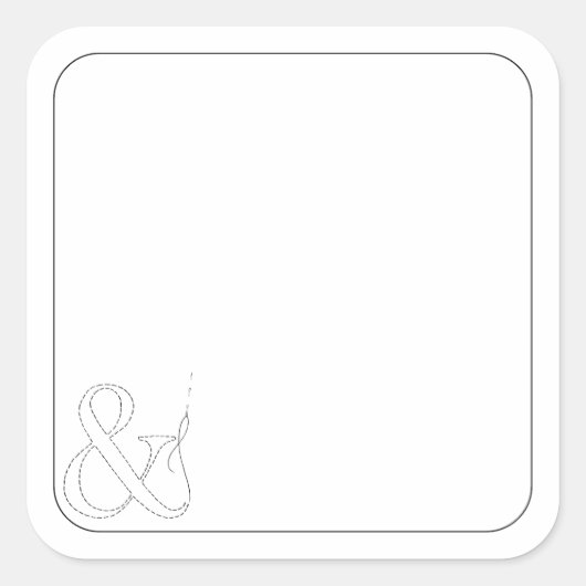 & Bibliotheksmarken | Geschenkanhänger | Nähorgani Quadratischer Aufkleber (Vorderseite)