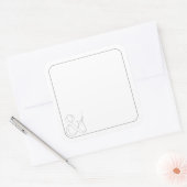 & Bibliotheksmarken | Geschenkanhänger | Nähorgani Quadratischer Aufkleber (Umschlag)