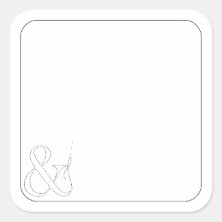 & Bibliotheksmarken | Geschenkanhänger | Nähorgani Quadratischer Aufkleber
