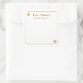 Bibliotheksmarken Quadratischer Aufkleber (Tasche)