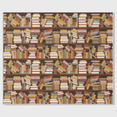 Bibliotheksmuster Geschenkpapier (Flach)