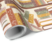 Bibliotheksmuster Geschenkpapier (Rolleneckpunkt)