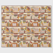 Bibliotheksmuster Geschenkpapier (Flach)