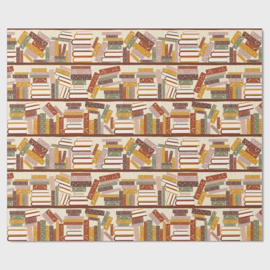Bibliotheksmuster Geschenkpapier (Flach)