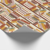Bibliotheksmuster Geschenkpapier (Ecke)