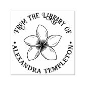 Bibliotheksname der tropischen Blume Plumeria Permastempel (Design)