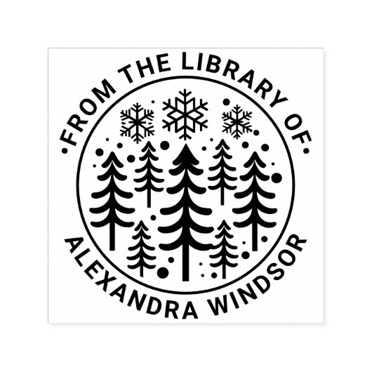 Bibliotheksname: Tannen und Schneeflocken #2 Permastempel (Design)