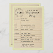 Bibliothekspartei Hochzeitsbücher Einladung (Vorne/Hinten)