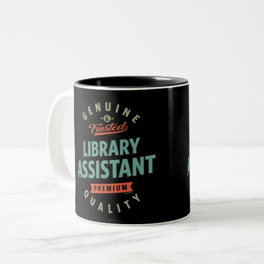 Bibliotheksperson Zweifarbige Tasse (Vorderseite Links)