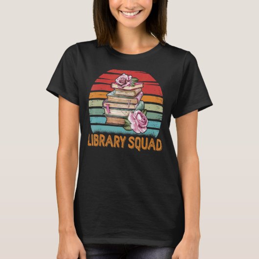 Bibliotheksquad Bibliothekar Bookworm Book Reading T-Shirt (Vorderseite)