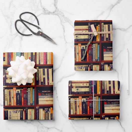 Bibliotheksräume Geschenkpapier Set (Vorderseite)