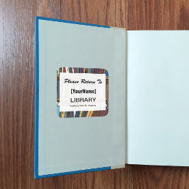 Bibliotheksrückgabeaufkleber Quadratischer Aufkleber