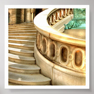 Bibliotheksschritte Poster