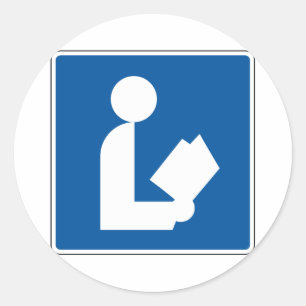 Bibliotheksstraße Runder Aufkleber