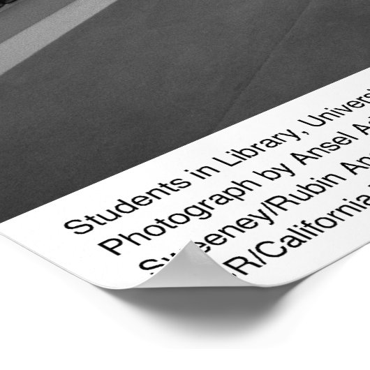 Bibliotheksstudenten, UC San Diego, 1966 Poster (Ecke)