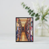 Bibliothekstapel ATC Visitenkarte (Stehend Vorderseite)