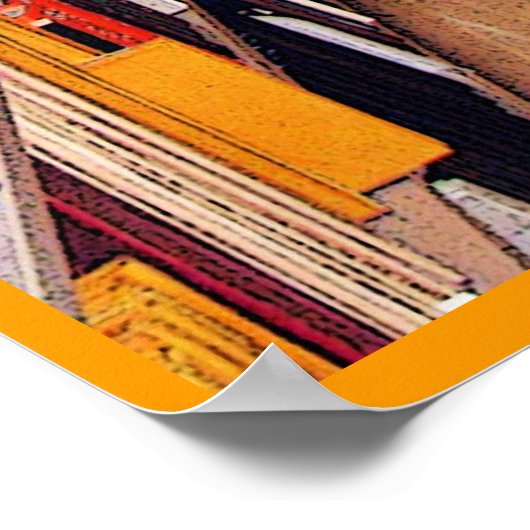 Bibliothekstapel Poster (Ecke)