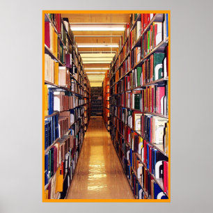 Bibliothekstapel Poster