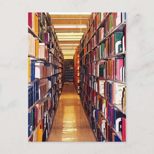 Bibliothekstapel Postkarte (Vorderseite)