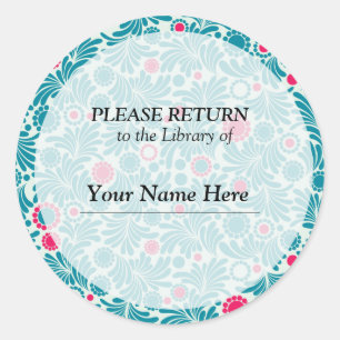 Bibliotheksticker - Bitte zurückgeben Runder Aufkleber
