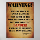 Bibliothekswarnplakat Poster (Vorne)