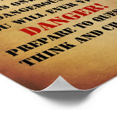 Bibliothekswarnplakat Poster (Ecke)