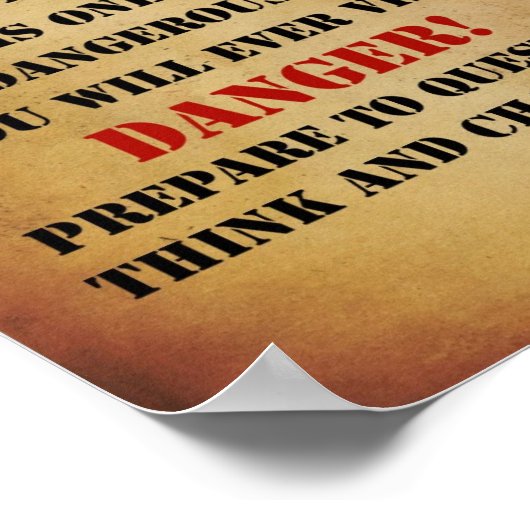 Bibliothekswarnplakat Poster (Ecke)