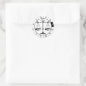 Bibliothekszeichen Runder Aufkleber (Tasche)