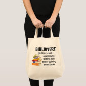 Bibliovert Book Lover Tote Bag Tragetasche (Vorderseite (Produkt))