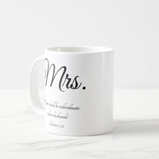 biblische Ehefrau Kaffeetasse (Vorderseite Links)