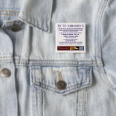 Biblische Zeichen "zehn Gebot-" Knopf (BLAU) Button (Beispiel)