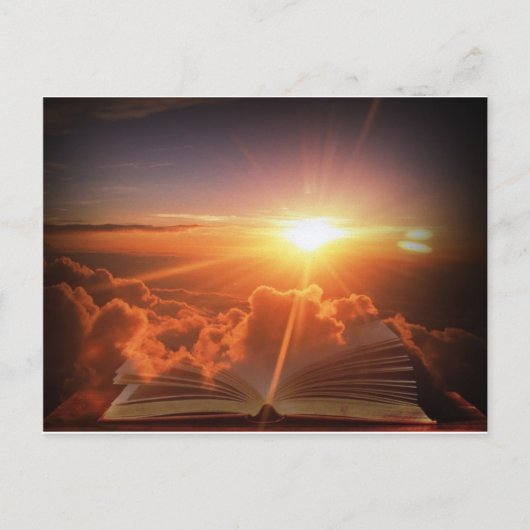 Biblischer Sonnenuntergang Postkarte (Vorderseite)