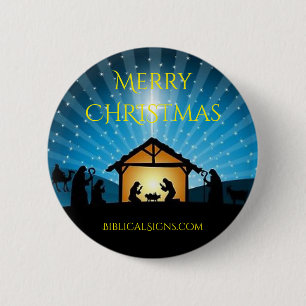 Biblischer Zeichen ITH WEIHNACHTENknopf 2018 Button