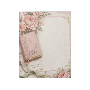 Biblisches Blumen Notizbuch Notizblock