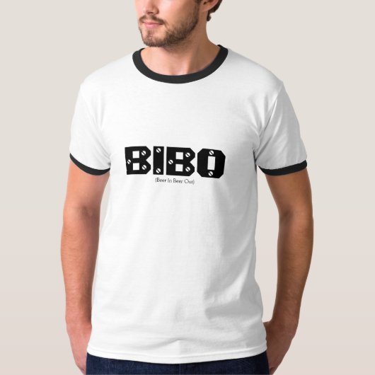 BIBO, Bier herein, Bier heraus, simsen T-Shirt (Vorderseite)